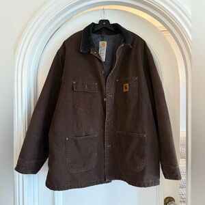 Vintage Carhartt Blanket Lined Canvas Chore Barn Jacket